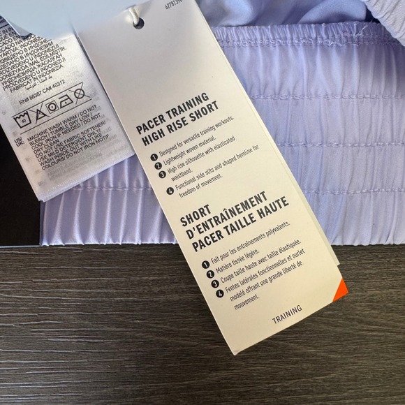 ADIDAS Pacer Shorts3 Stripe - 5" inseam - NWT - Lavender Purple Spring- M - Picture 4 of 4